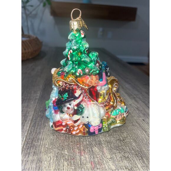 Christopher Radko Blown Glass Ornament Trim a Tree-O Santa Tree Sleigh Presents - Picture 2 of 6